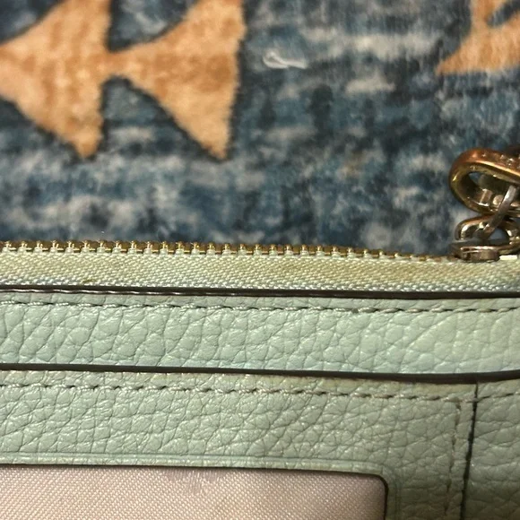 Kate Spade Leila leather card holder wristlet seawater - Picture 8 of 9